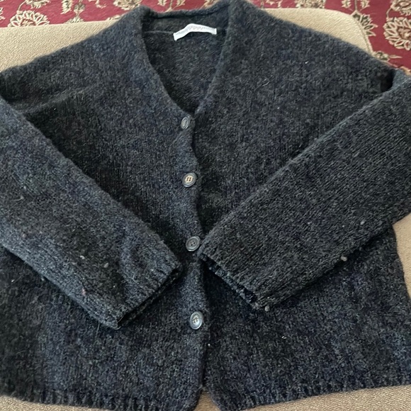 Valerie Stevens Sweaters - Valerie Stevens Petites Sport 100% Wool Grey Cardigan Sweater